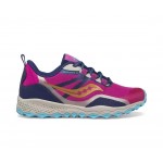 8rj Saucony SK166099 Peregrine-12 Shield - Navy/Turqoise/Pink